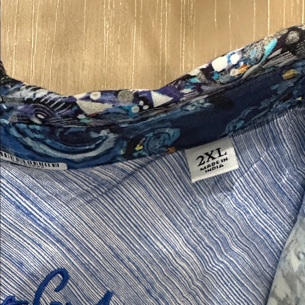 Robert Graham Blue and Black Patterned Shirt - Picture 3 of 5